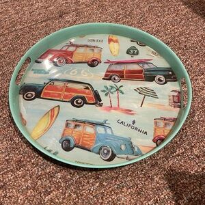 Colorful Surfboard and Car Design Tray